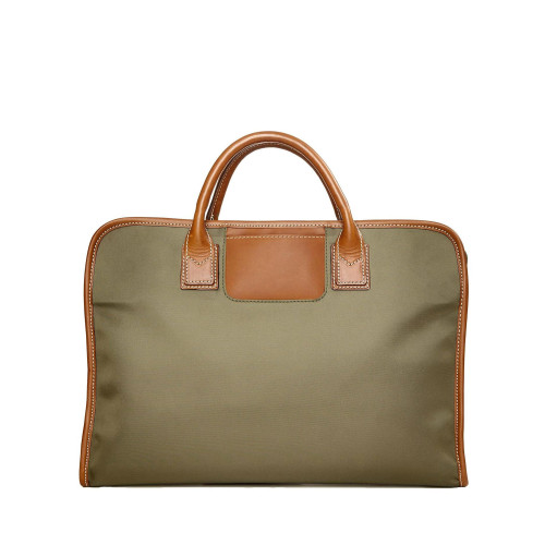 Waxed canvas laptop bag Olive